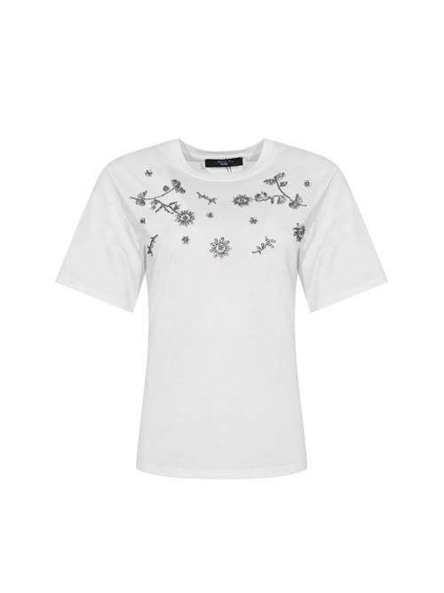 T-shirt WKDAGILE in jersey con stampa e ricami Bianco WEEKEND MAX MARA | 2615971061600003